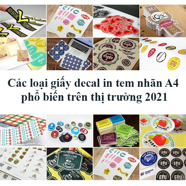 Các loại giấy decal in tem nhãn